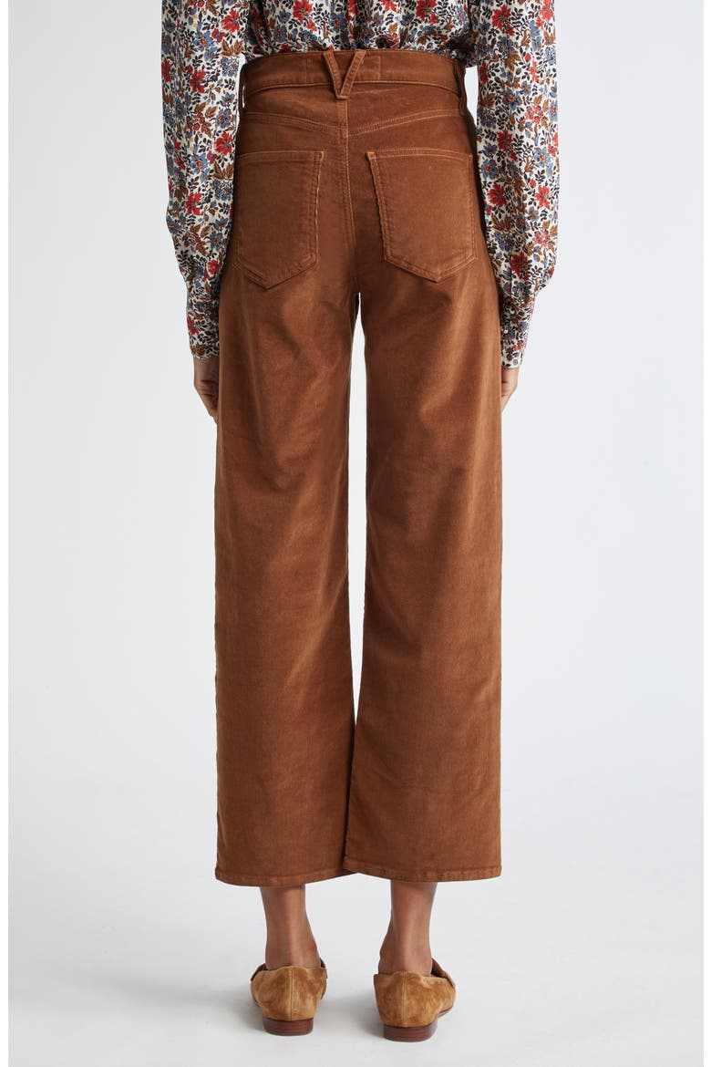 Crosbie High Waist Wide Straight Leg Corduroy Pants, Alternate, color, DEEP OCHRE