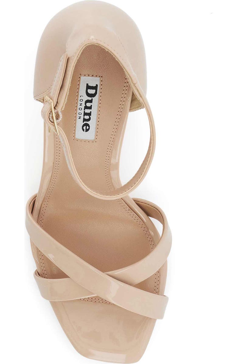 Dune London Malena Square Toe Sandal, Alternate, color, Blush Patent