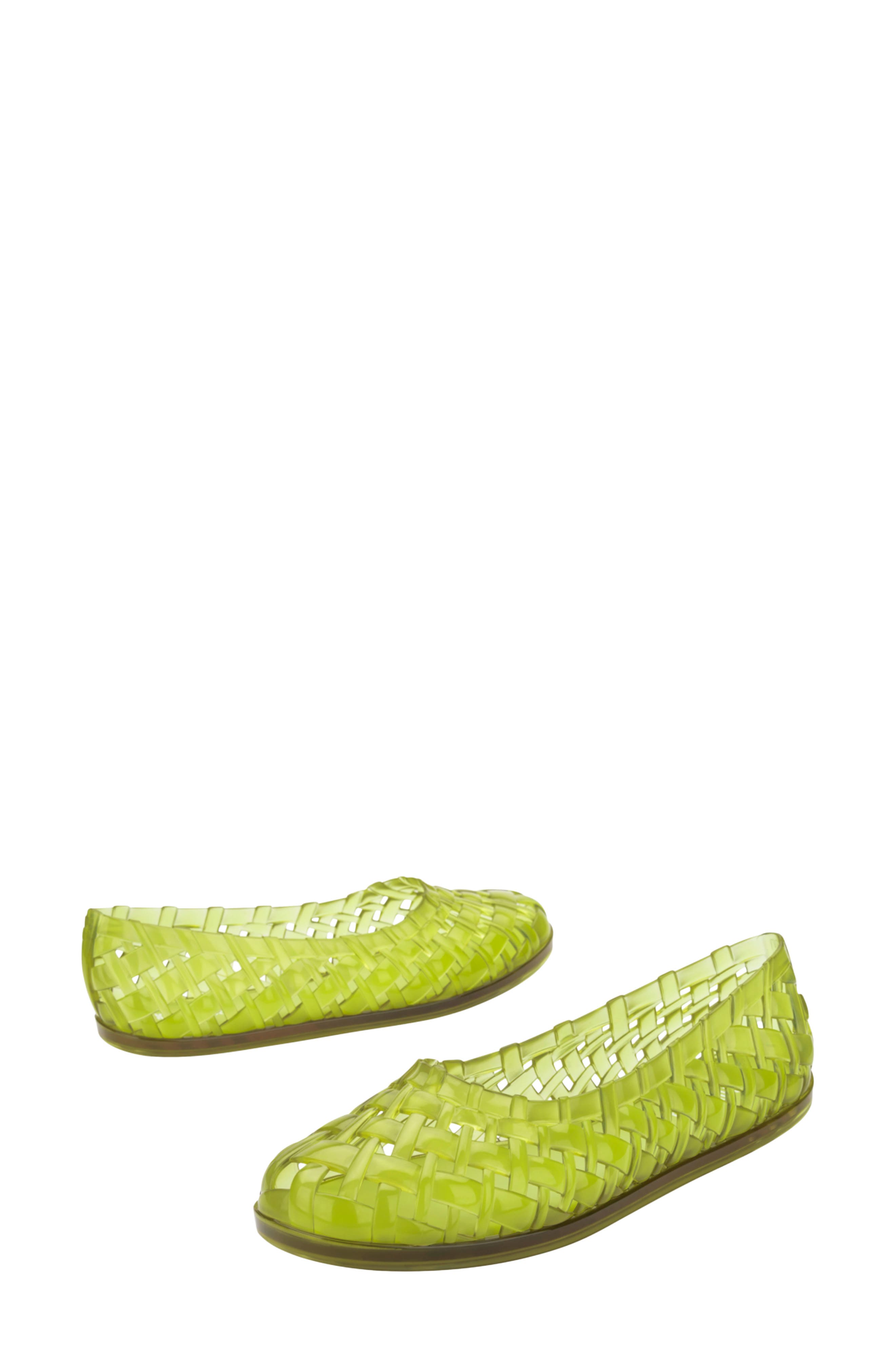 Possession Water Resistant Jelly Ballet Flat, Alternate, color, GREEN