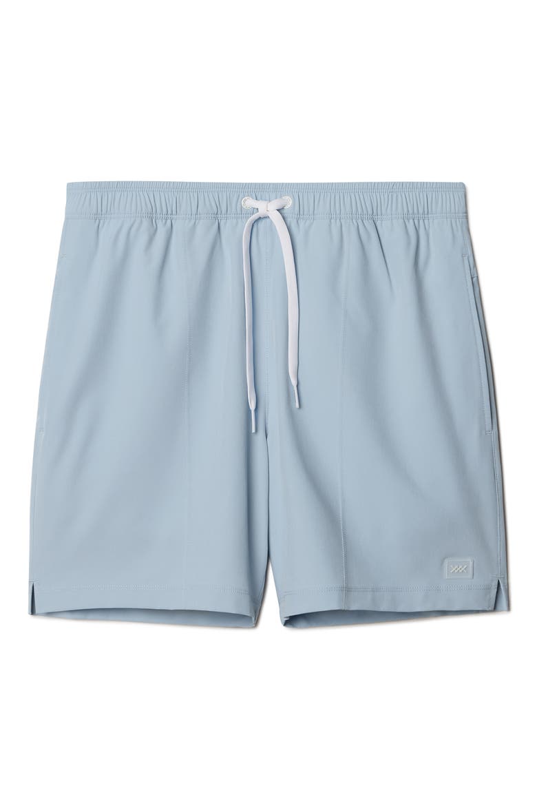 5.5-Inch Water Repellent Swim Trunks, Alternate, color, ARCTIC BLUE