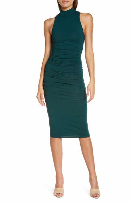 Halogen® Knit Mock Neck Body-Con Dress