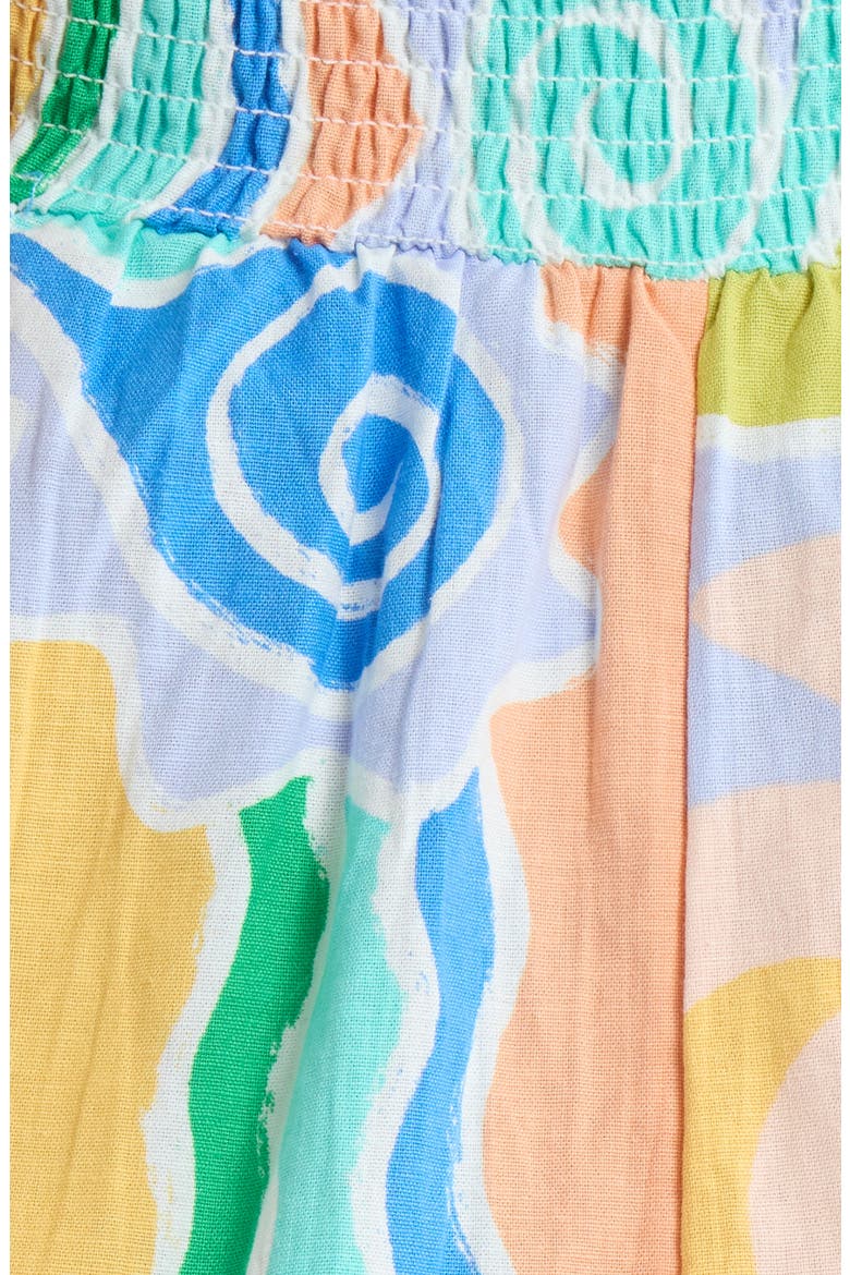 So Groovy Cotton & Linen Halter Romper, Alternate, color, BLUE MULTI