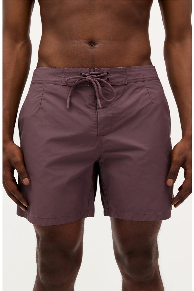 Short Delave Swimsuit, Main, color, Burgundy