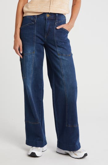 Democracy Utility V Pocket Wide Leg Jeans Nordstromrack