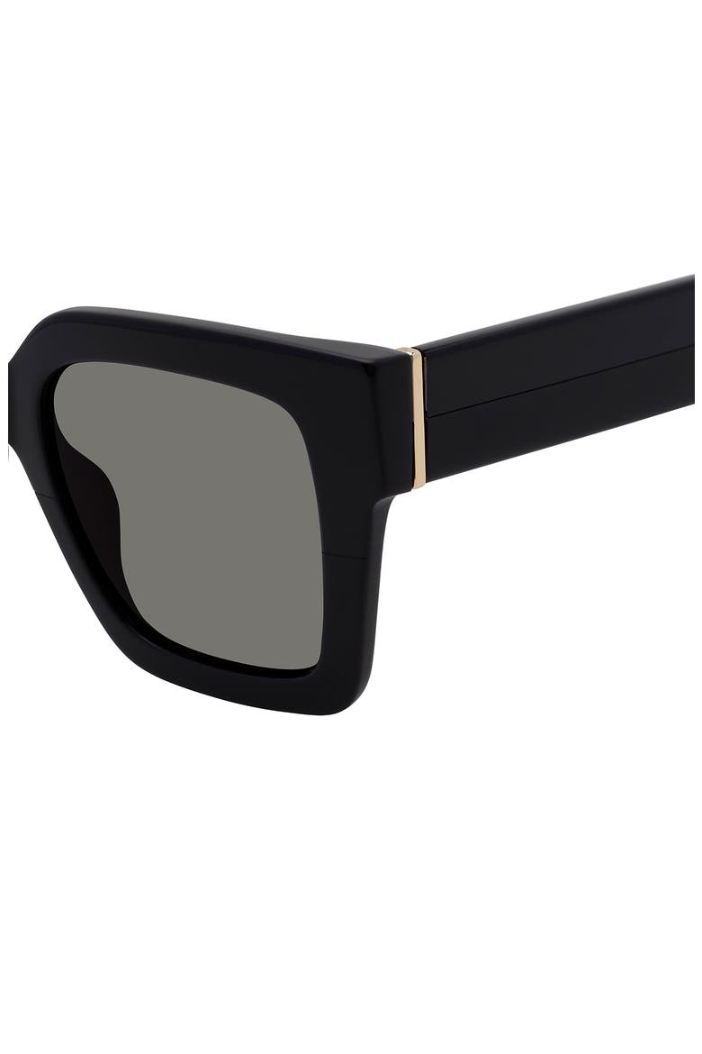51mm Polarized Square Sunglasses, Alternate, color, BLACK