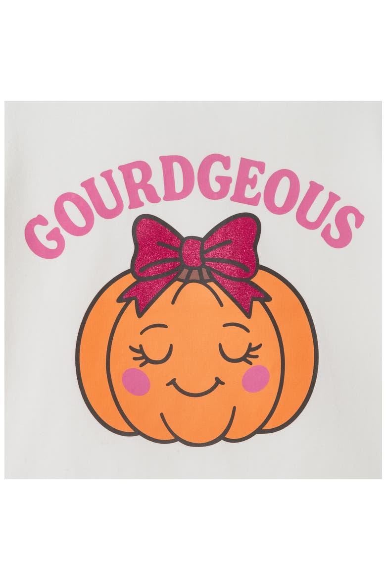 Kids' Gourdgeous Ruffled Graphic Tee, Alternate, color, WHITE