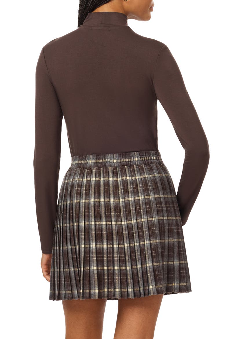 Mock Neck Top, Alternate, color, SEAL BROWN