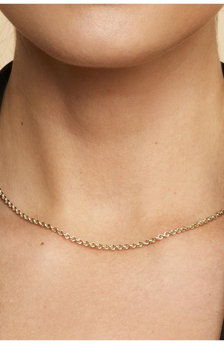 Oradina 10K Gold Roman Rope Statement Necklace, Alternate, color, Yellow Gold