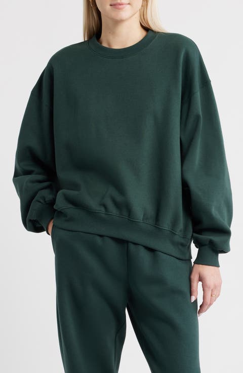 Relaxed Cotton Blend Sweatshirt