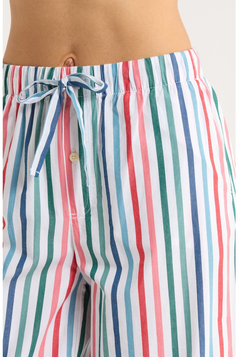 Classic Cotton Pajamas, Alternate, color, IVORY- RED MULTI STRIPE