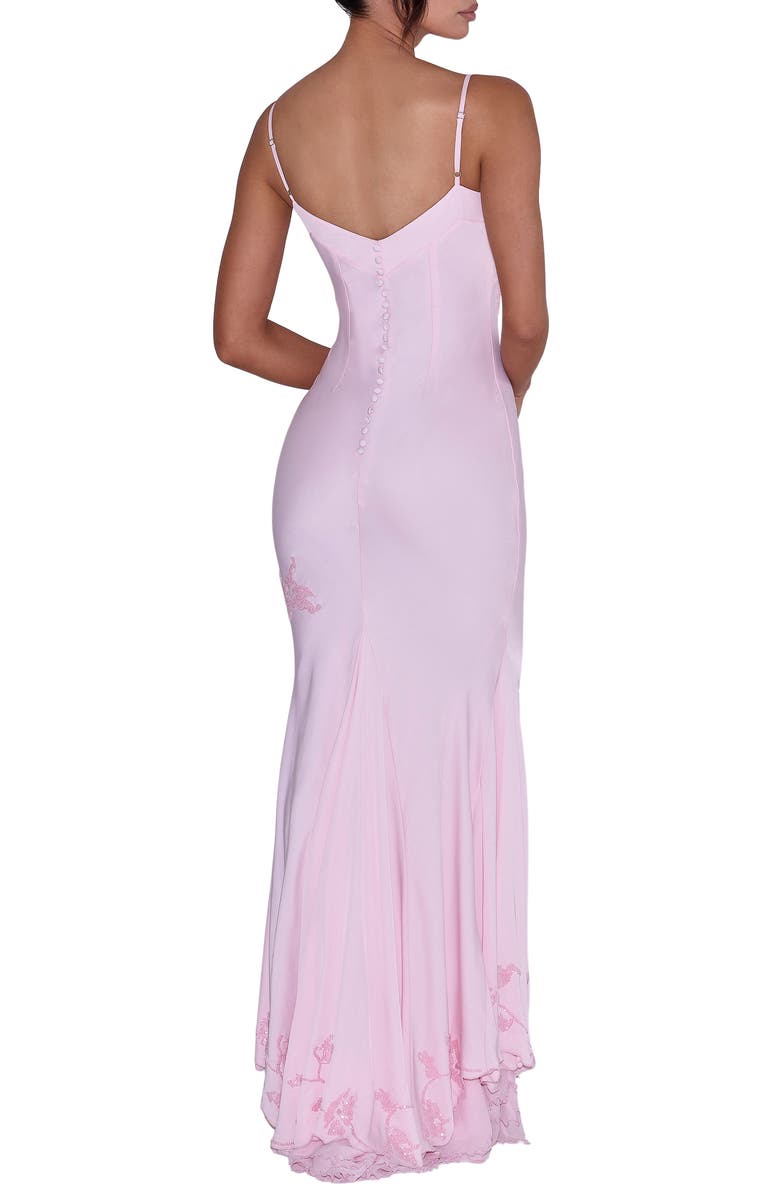 HOUSE OF CB Anastelle Bead Embellished Satin Mermaid Gown, Alternate, color, Pink