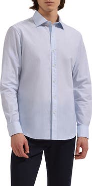 Bugatchi Axel Shaped Fit Filigree Print Cotton Button-Up Shirt