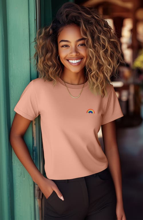 Dalix Womens Rainbow Jersey Relaxed Tee