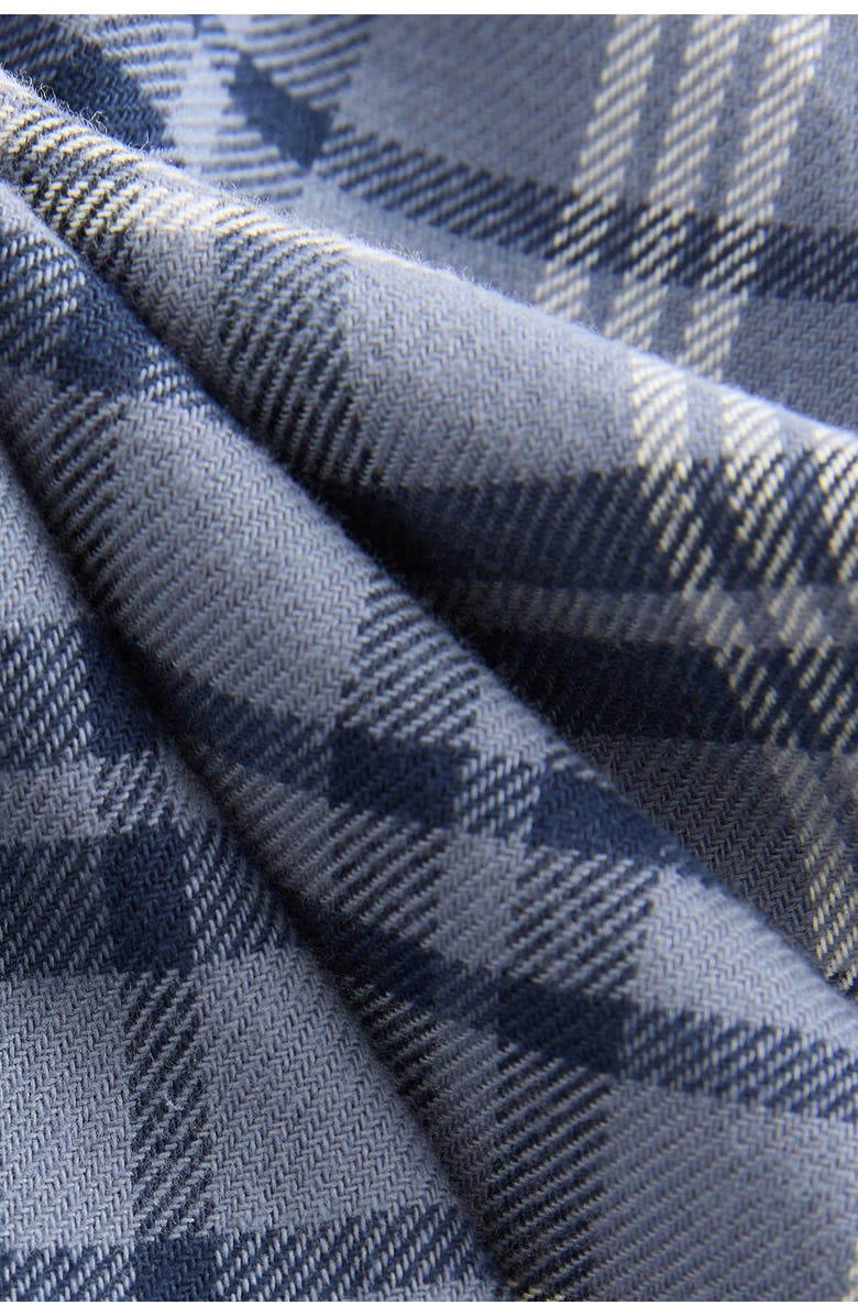 NEXT Kids' Check Cotton Flannel Button-Up Shirt, Alternate, color, Blue