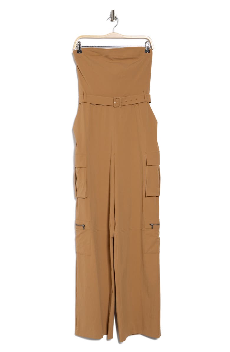 Alice + Olivia Sachiko Strapless Cargo Jumpsuit, Alternate, color,
