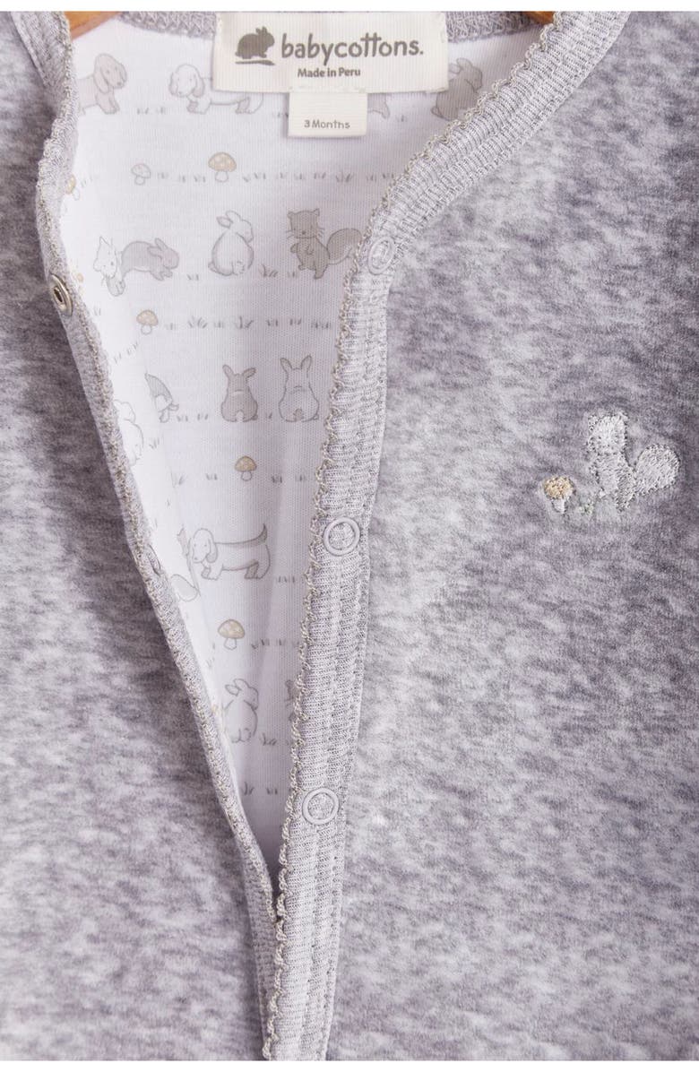 Babycottons Premium Peruvian Pima Cotton In The Woods Reversible Footie for Infant, Alternate, color, Grey