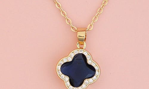 Panacea Crystal Clover Halo Stud Earrings & Pendant Necklace Set In Multi