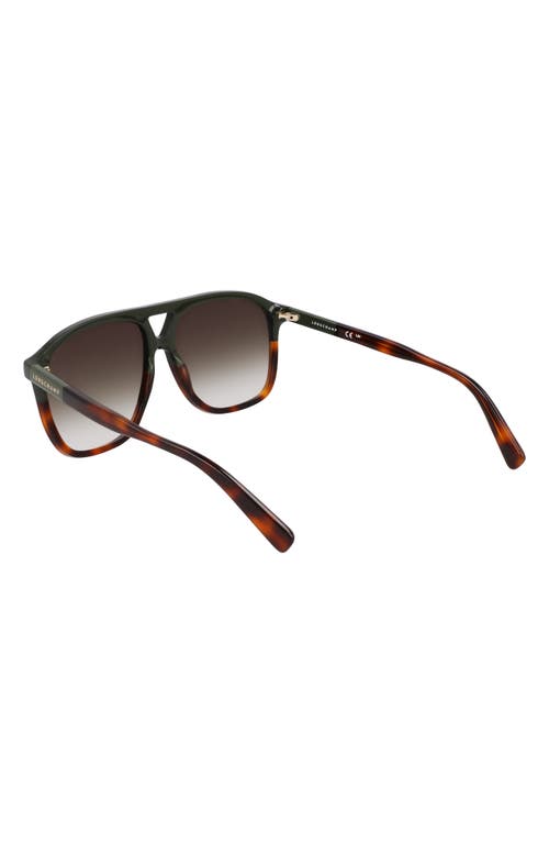 Longchamp Heritage 58mm Gradient Aviator Sunglasses