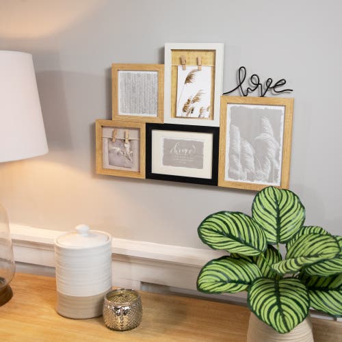 NORTHLIGHT NORTHLIGHT WOODEN "LOVE" WALL COLLAGE PHOTO FRAME