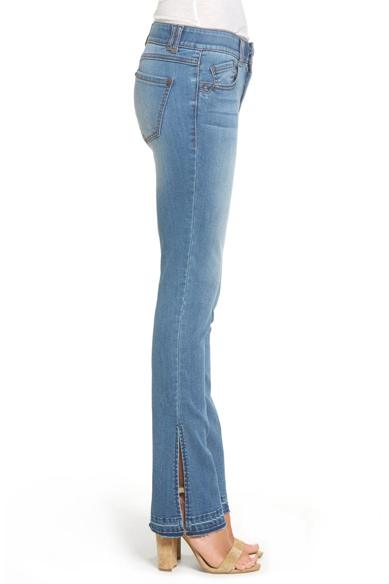 Ab-solution Split Release Hem Jeans (Nordstrom Exclusive), Alternate, color, LIGHT BLUE