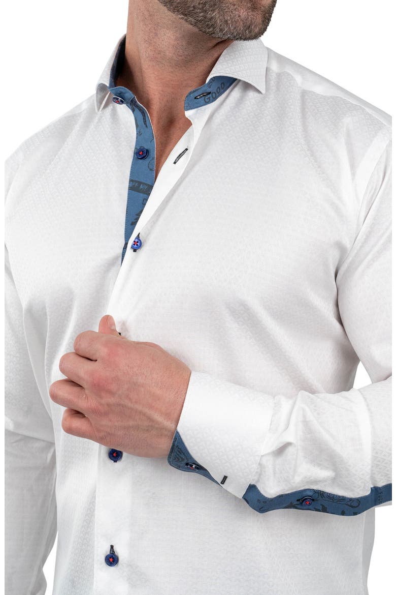 Einstein Jacqcoquillage White Button-Up Shirt, Alternate, color, WHITE