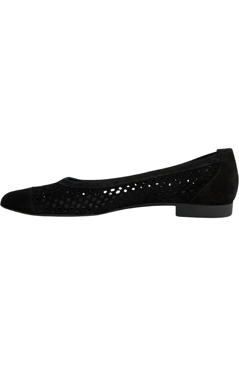 Paul Green Deanna Pointed Cap Toe Flat, Alternate, color, Black Suede