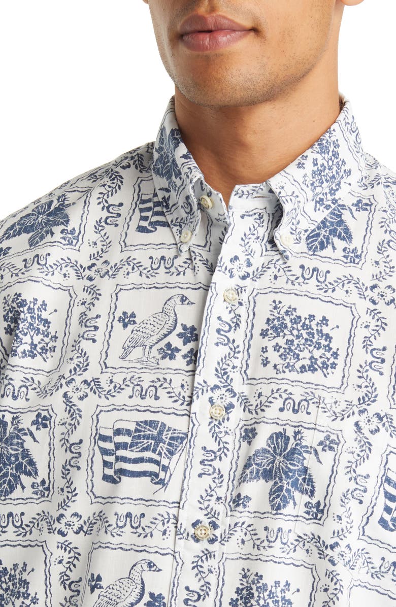 Reyn Spooner Lahaina Sailor Classic Fit Short Sleeve Button-Down Shirt, Alternate, color,