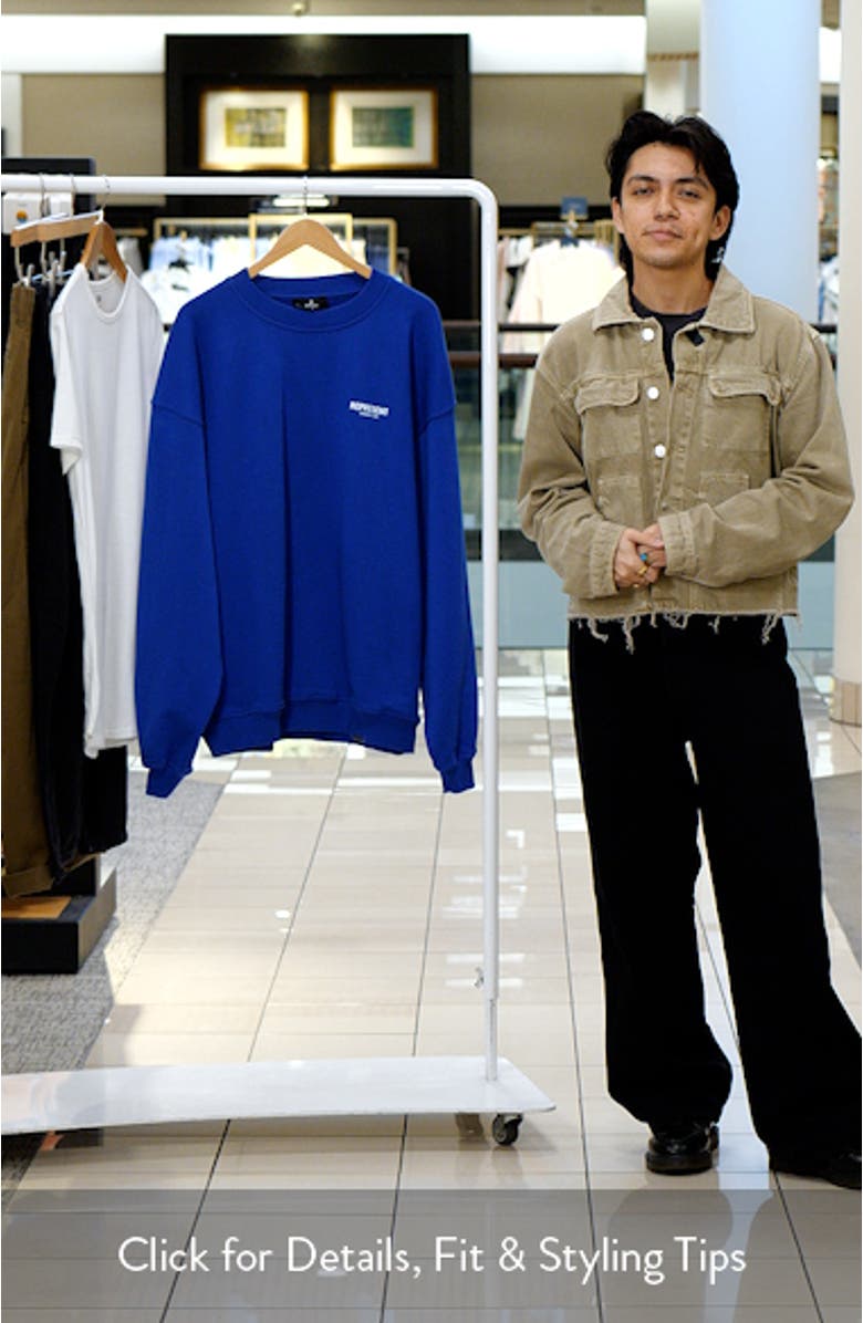 Owners' Club Cotton Logo Graphic Sweatshirt, sales video thumbnail