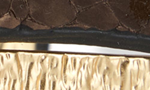 Saachi Textured Link Faux Leather Cuff Bracelet In Multi