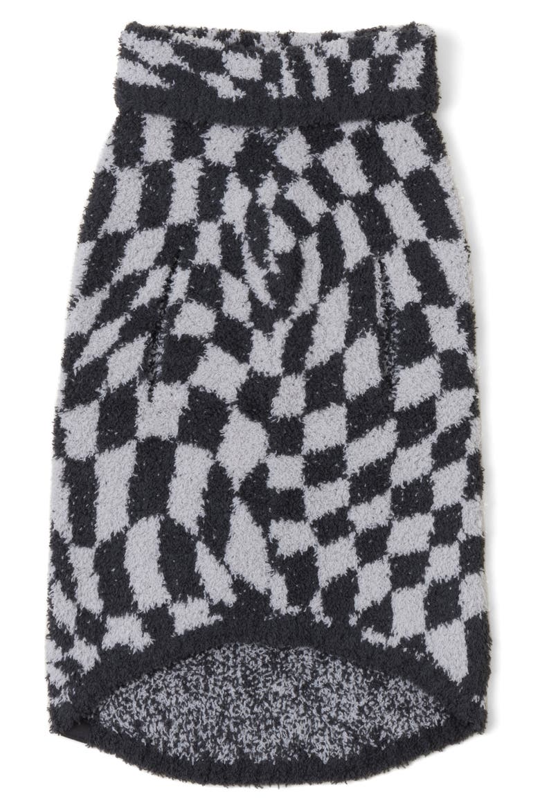 Wavy Check Pet Sweater, Main, color, CARBON-SILVER