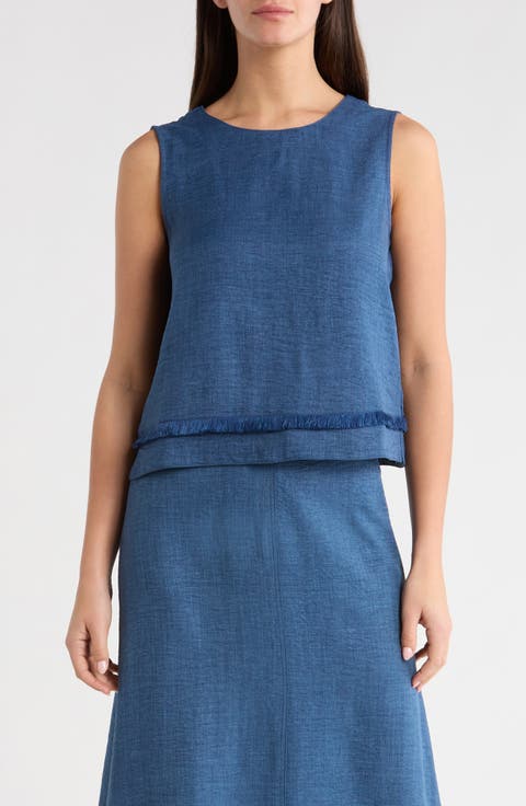 Tiered Fringe Trim Top