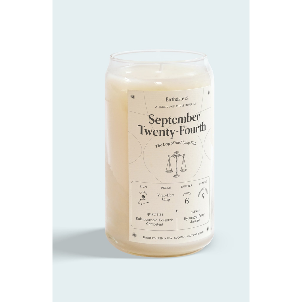 Birthdate Co. The September Birthday Candle In September 24th