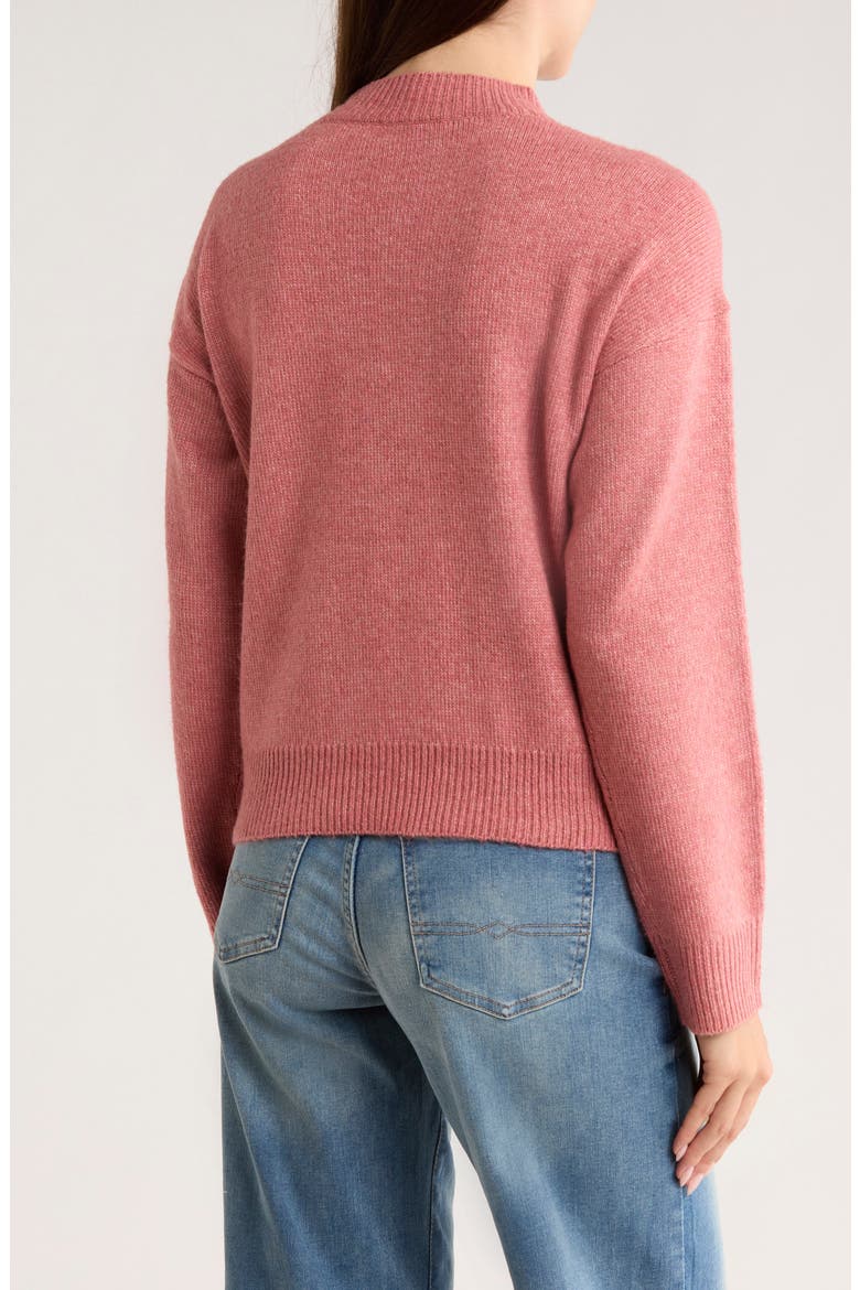 Clara Mock Neck Sweater, Alternate, color, CAMEO BROWN