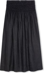 Rails Alessa Smock Waist Linen Skirt