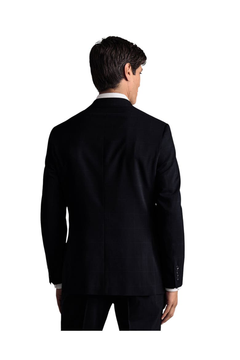 Windowpane Slim Fit Jacket, Alternate, color, Navy