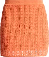 Mistress Rocks Pointelle Knit Miniskirt