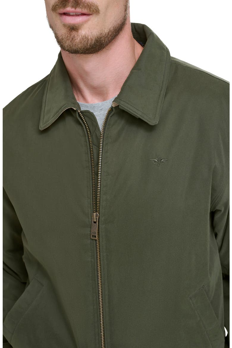 Microtwill Bomber Jacket, Alternate, color, OLIVE