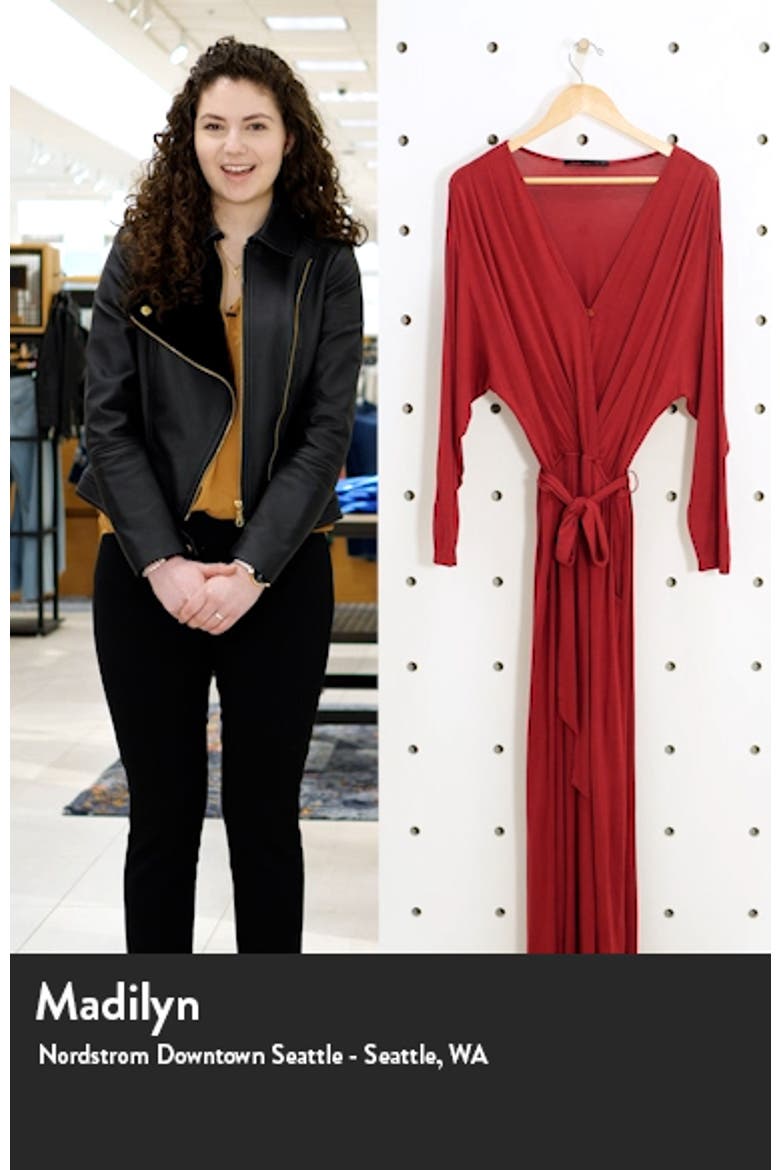 Faux Wrap Long Sleeve Jumpsuit video