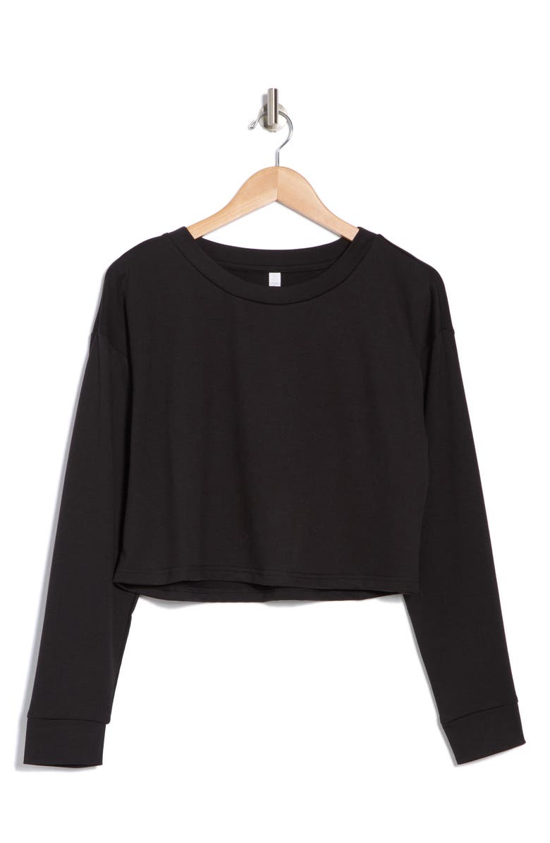 Z by Zella Long Sleeve French Terry T-Shirt, Alternate, color,