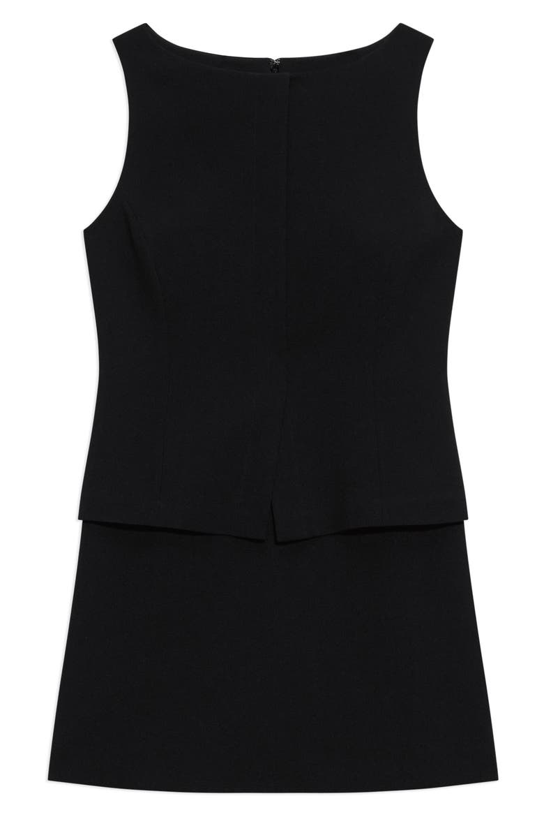 Boat Neck Minidress, Alternate, color, BLACK - 001