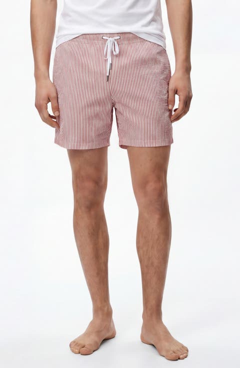 Classic Seersucker Swim Trunks