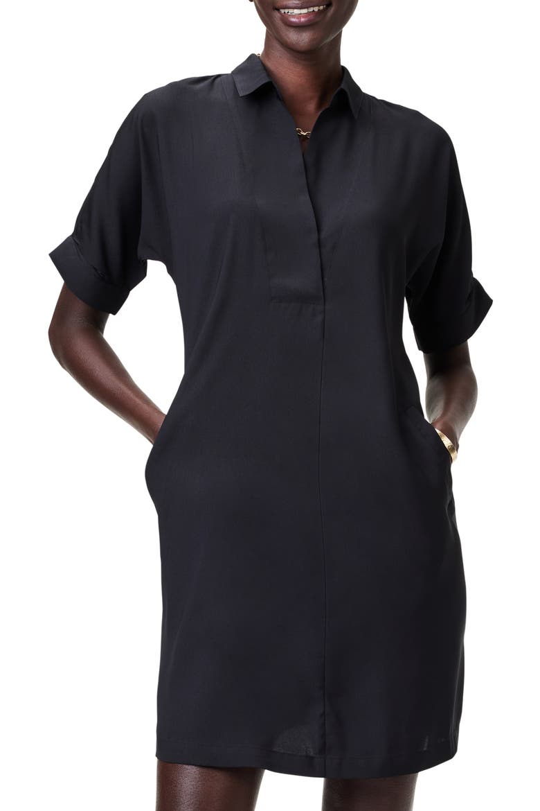 Polished Shirtdress, Alternate, color, BLACK ONYX