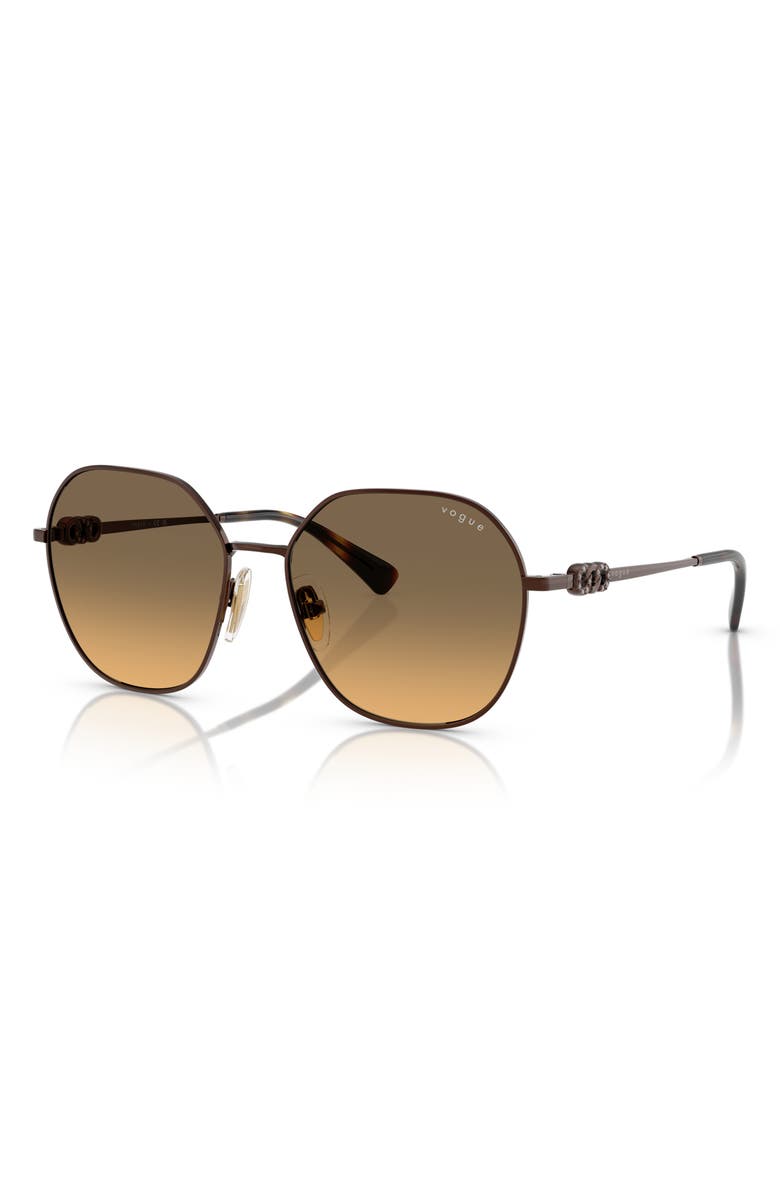 VOGUE 55mm Gradient Irregular Sunglasses, Alternate, color, Copper
