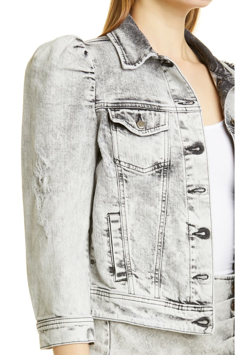 Ada Denim Jacket, Alternate, color, LIGHT ACID GREY