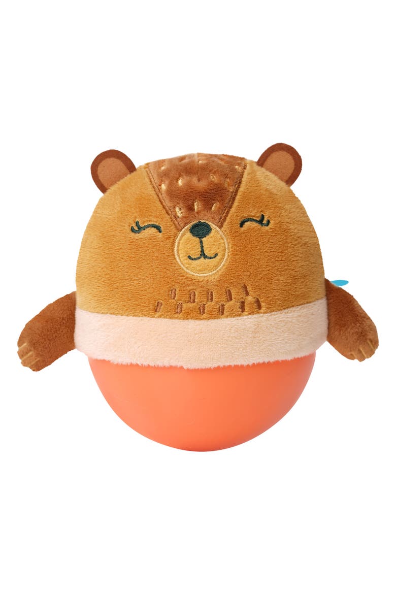 Wobbly Bobbly Bear Weighted Silicone, Main, color, Orange