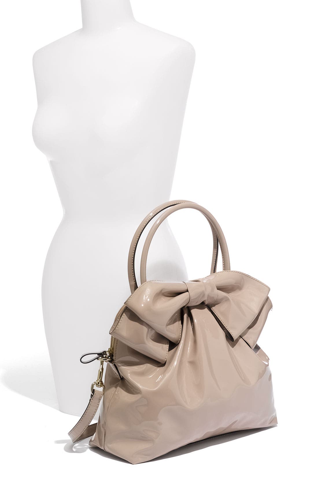 'Lacca Bow' Dome Handbag, Alternate, color, BLUSH