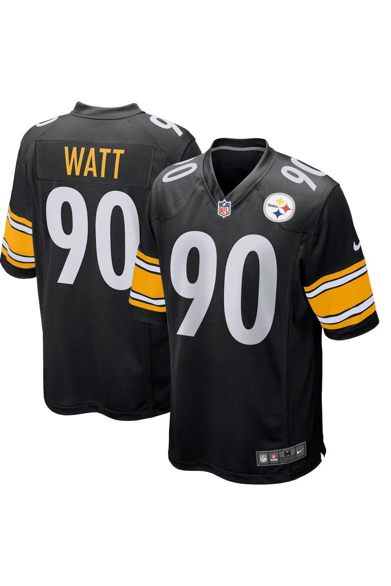 Men's Nike T.J. Watt Black Pittsburgh Steelers Game Player Jersey, Main, color, BLACK