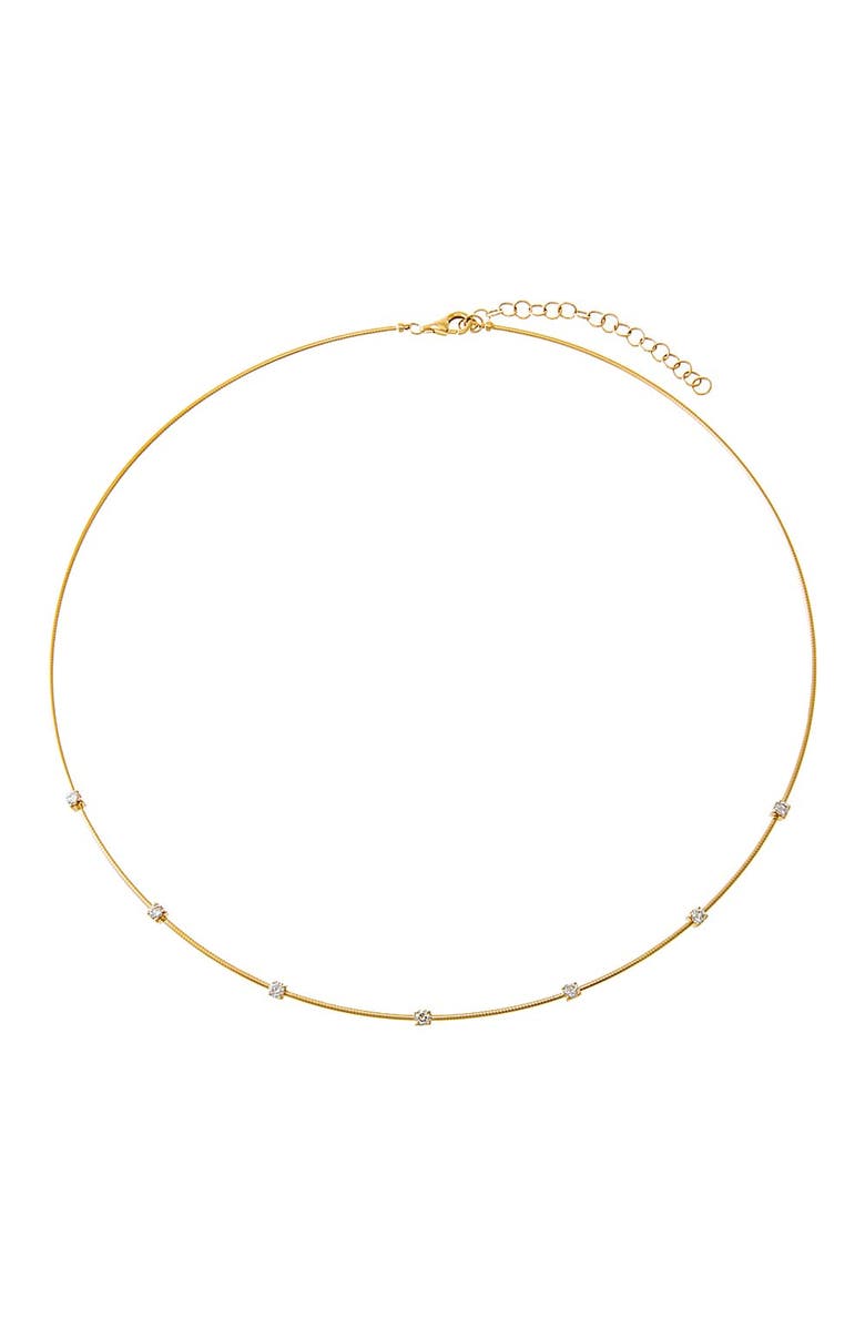 BY ADINA EDEN Diamond Scattered Stones Wire Necklace 14K, Alternate, color, 