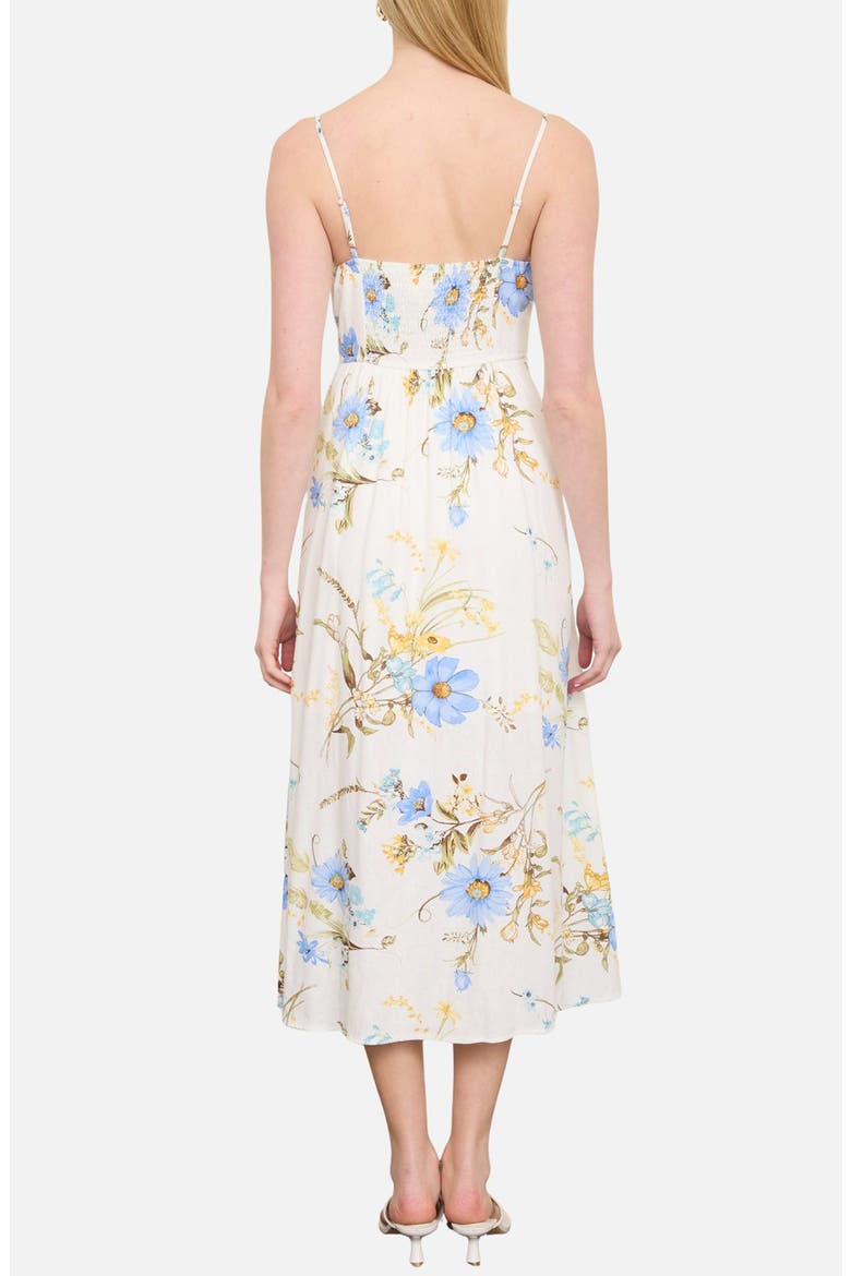 Floral Print Sleeveless Maxi Dress, Alternate, color, IVORY MULTI