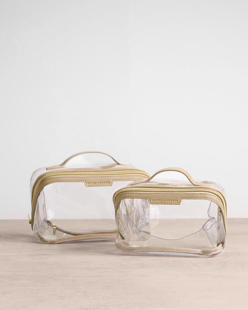 Katie Loxton Medium Clear Makeup And Toiletry Bag In Brown